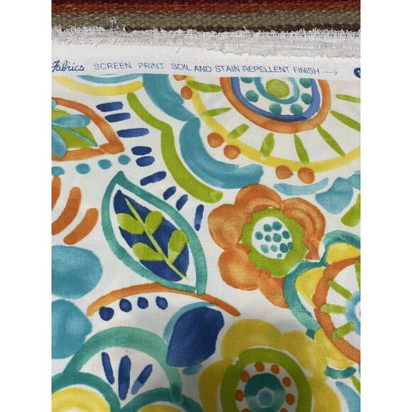 5 YDS Mill Creek Fabric Floral Caribbean Tiki Cotton‎ Drapery Upholstery summer - Picture 7 of 7